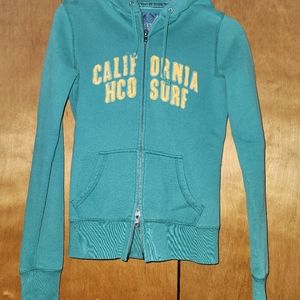 Vintage Hollister 2-Way Zip Up Fleece Hoodie.  Used in Very Good condition.